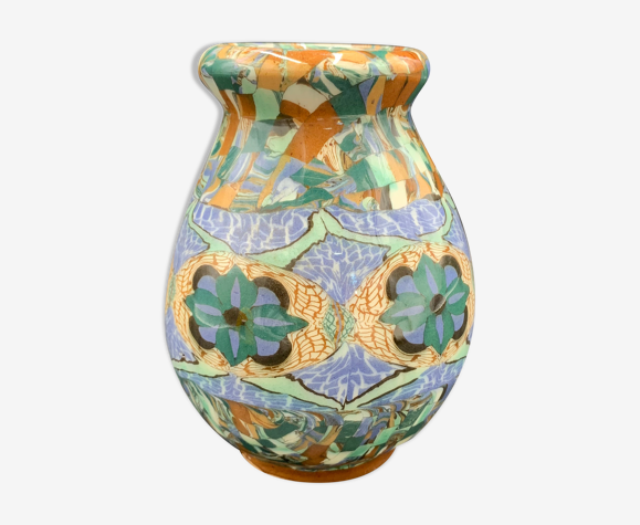 Vase ovoïde mosaïque Gerbino 19, Vallauris