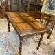 Table porte feuille en noyer, pieds Jacob