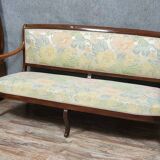 Restoration period bench in mahogany from the 19th century