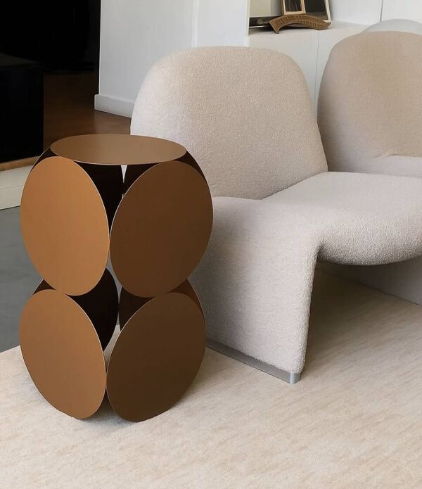Sellette ou table d'appoint en métal bronze
