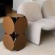 Sellette ou table d'appoint en métal bronze