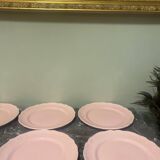 6 pink dinner plates