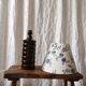 Sculptural ribbed ceramic table lamp Hungary 1970s