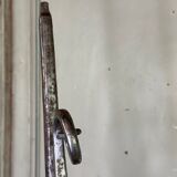 Pair of wrought iron candlesticks, 18th century