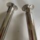 Silver metal candle holders
