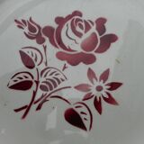 Hollow dish, round, floral decoration