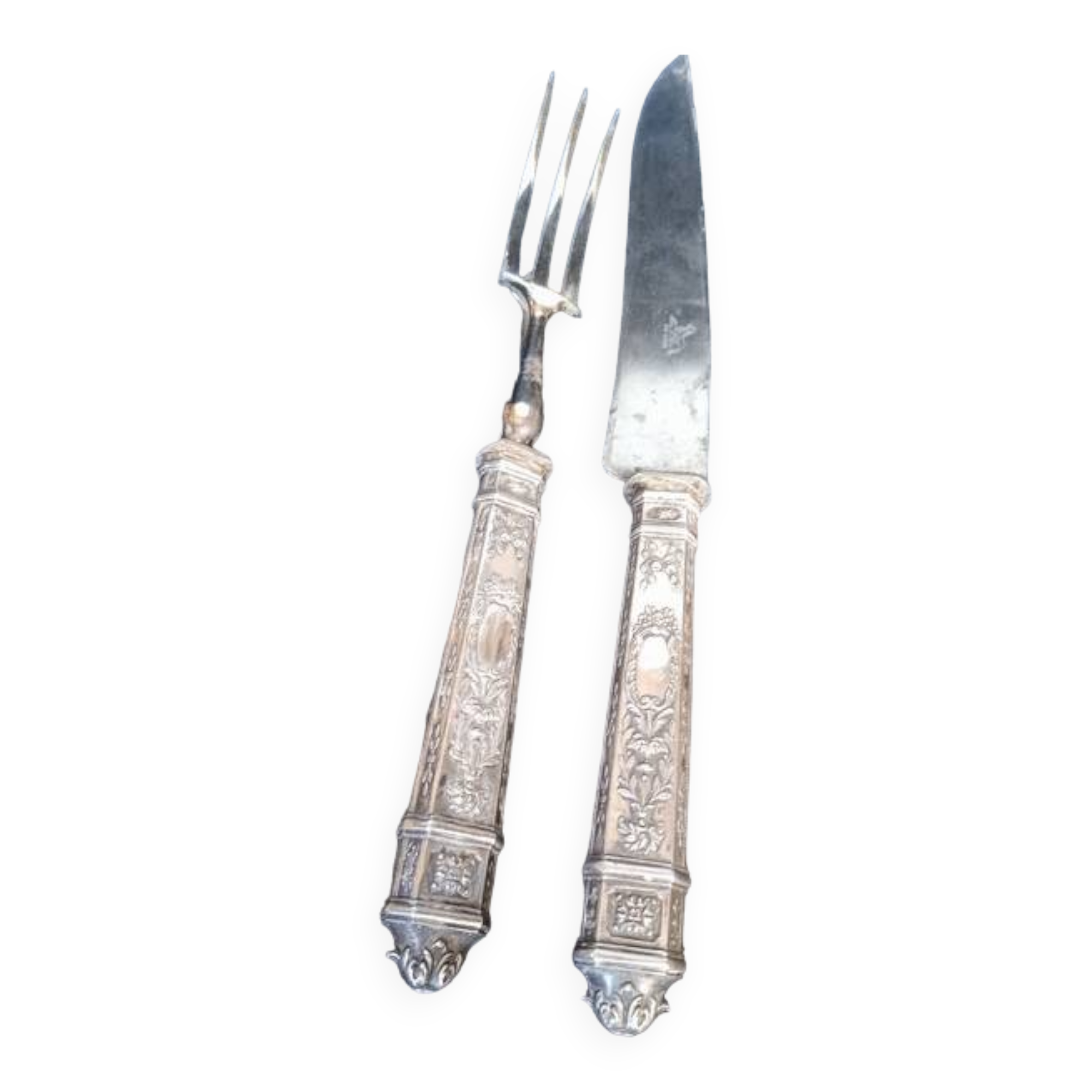 Silver cutting service Minerva Louis XVI hallmark