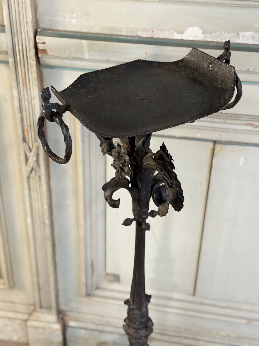 Wrought iron stool, France around 1880