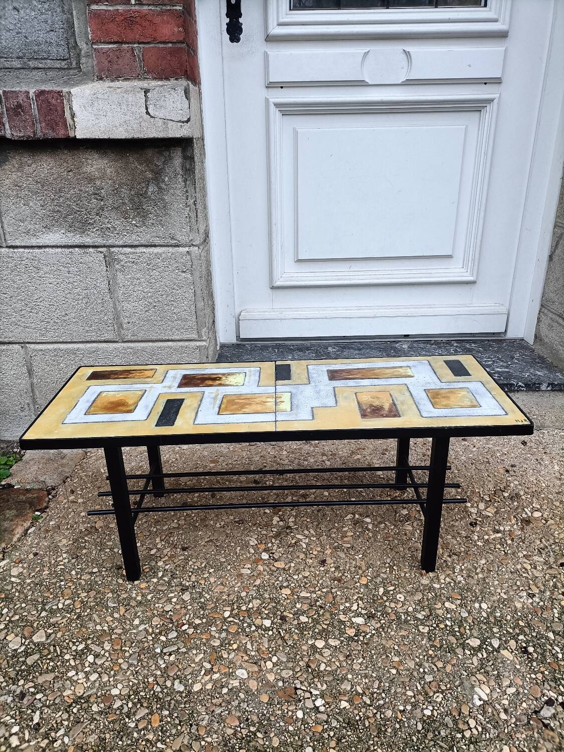 Vallauris coffee table in enamelled lava MJR