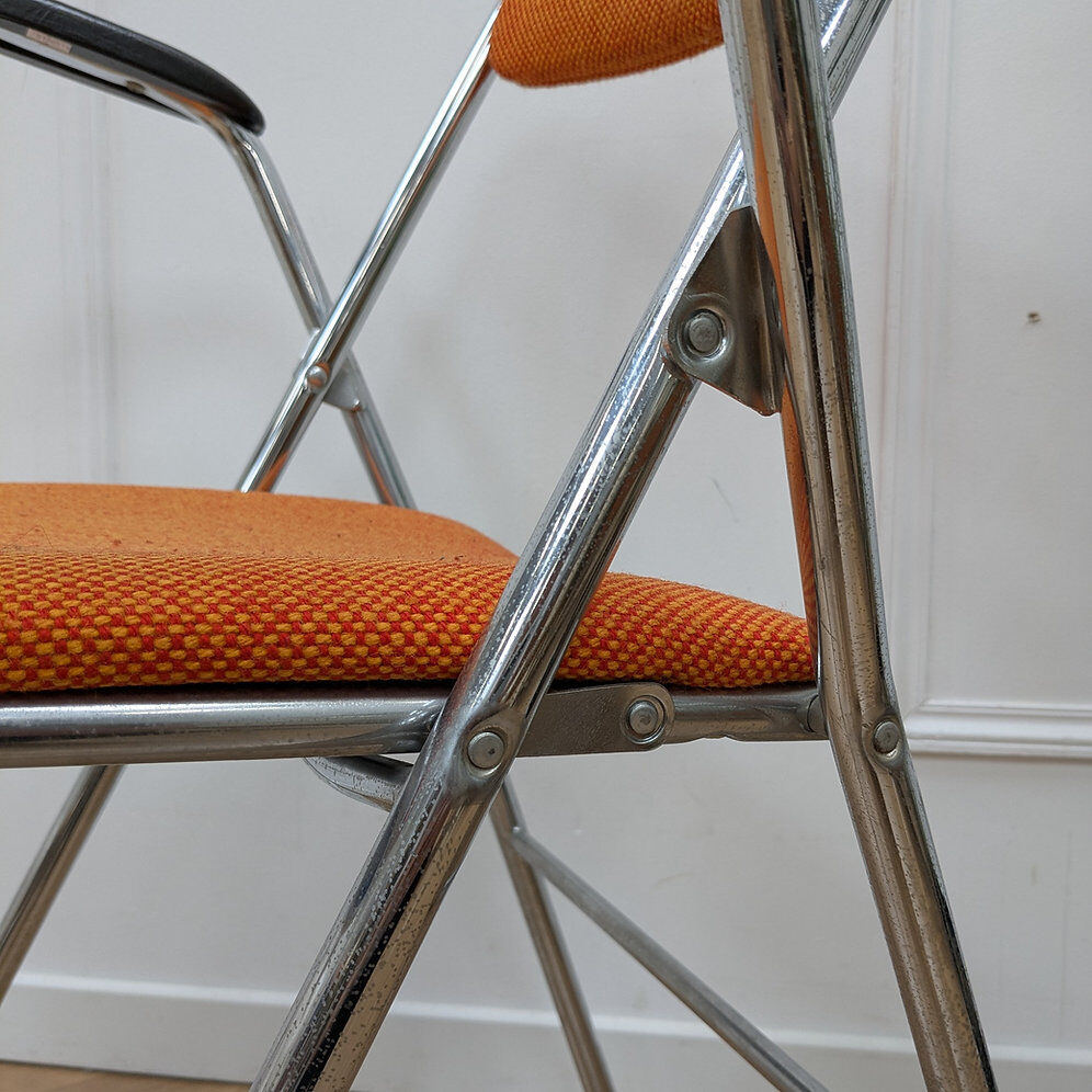Vintage orange folding chair