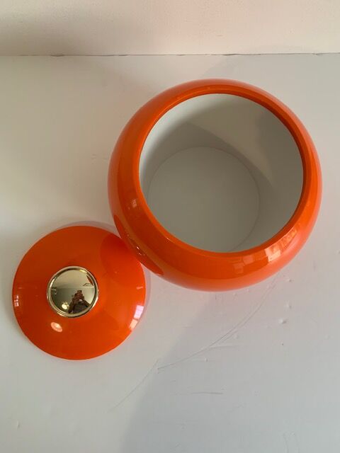 Vintage 70s orange ice cube tray