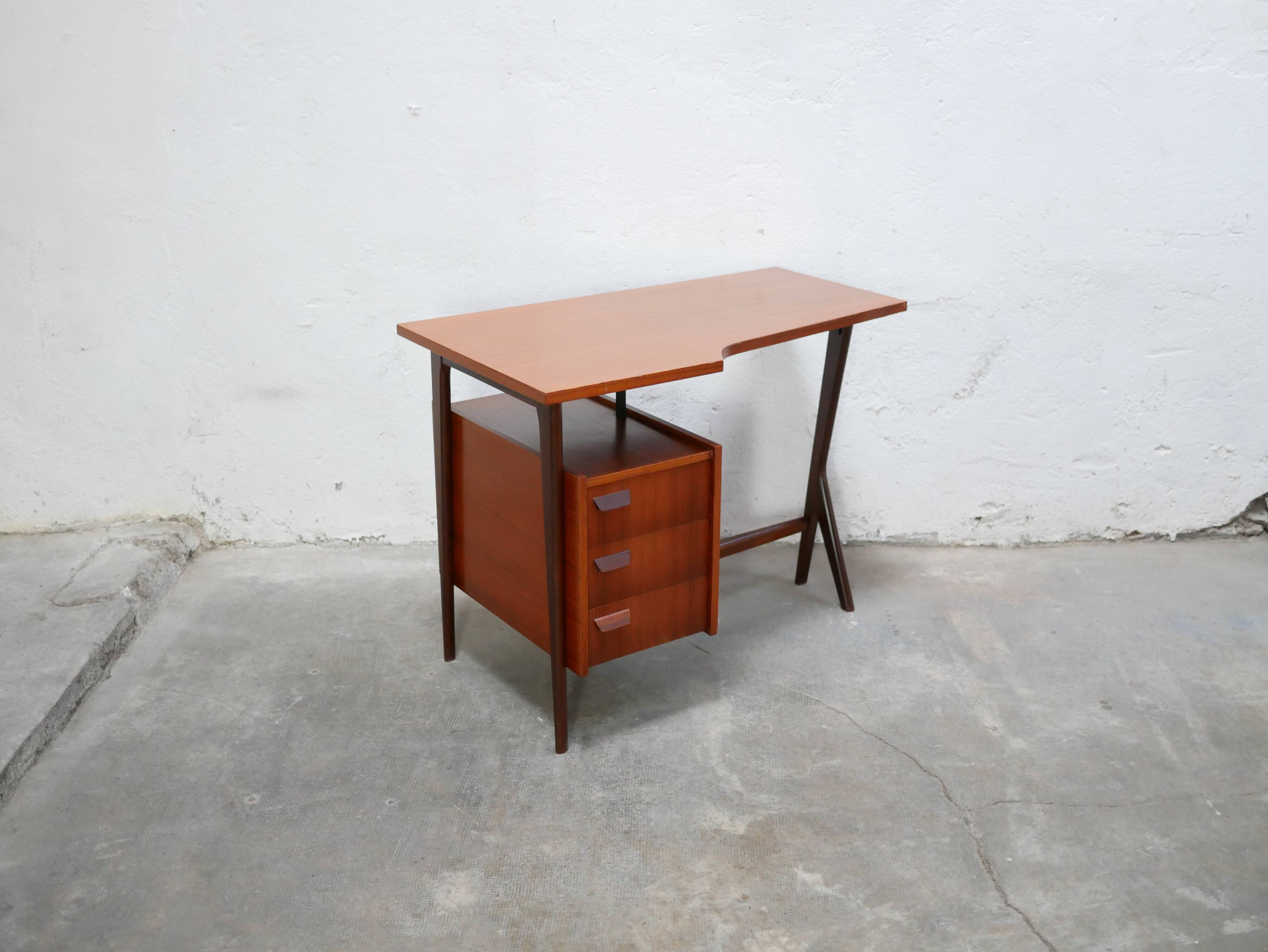 Vintage Scandinavian teak desk