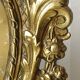 19th century "Victorian" double frame, gilded bronze decorated with acanthus & flower garlands
