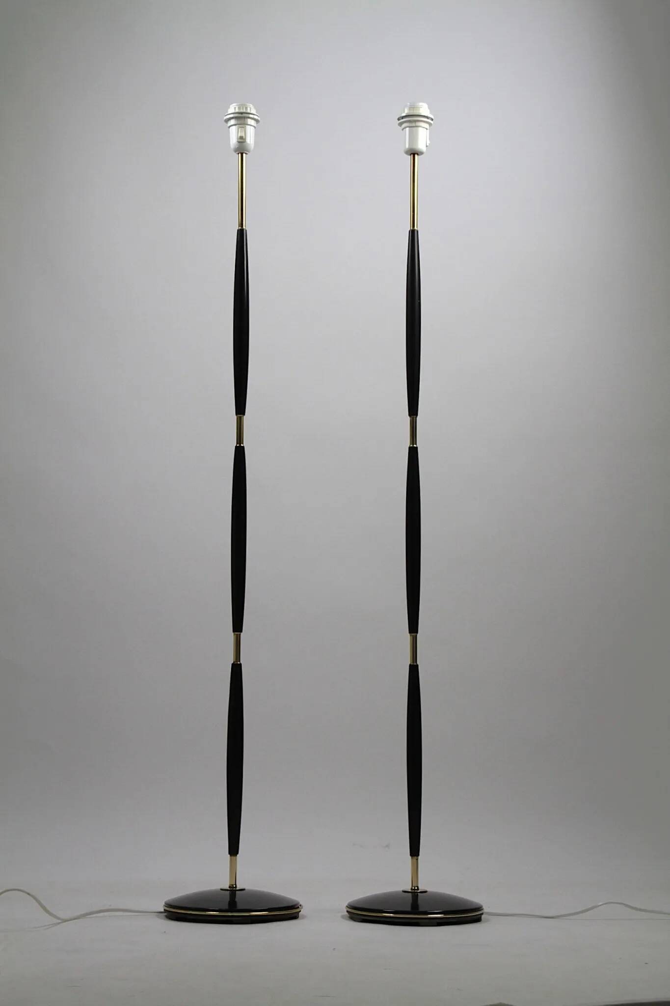 Pair of Model 163 Floor Lamps by Eskilstuna Elektrofabriks Aktiebolag – Sweden, late 1950s