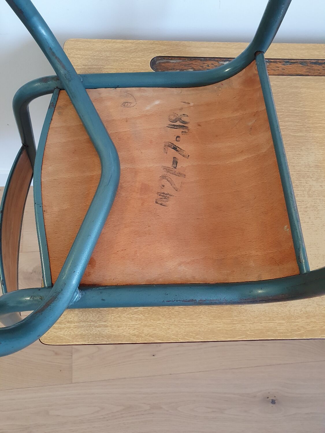 Vintage school desk and chair