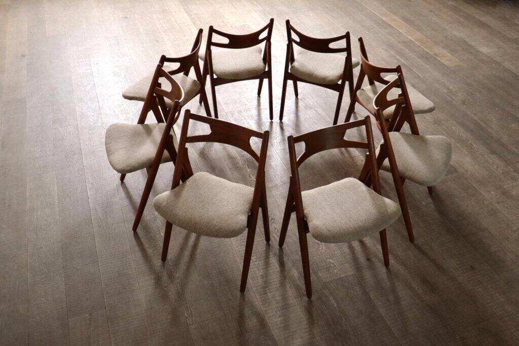 Hans J. Wegner CH29 Sawbuck dining chairs for Carl Hansen & Son 1952
