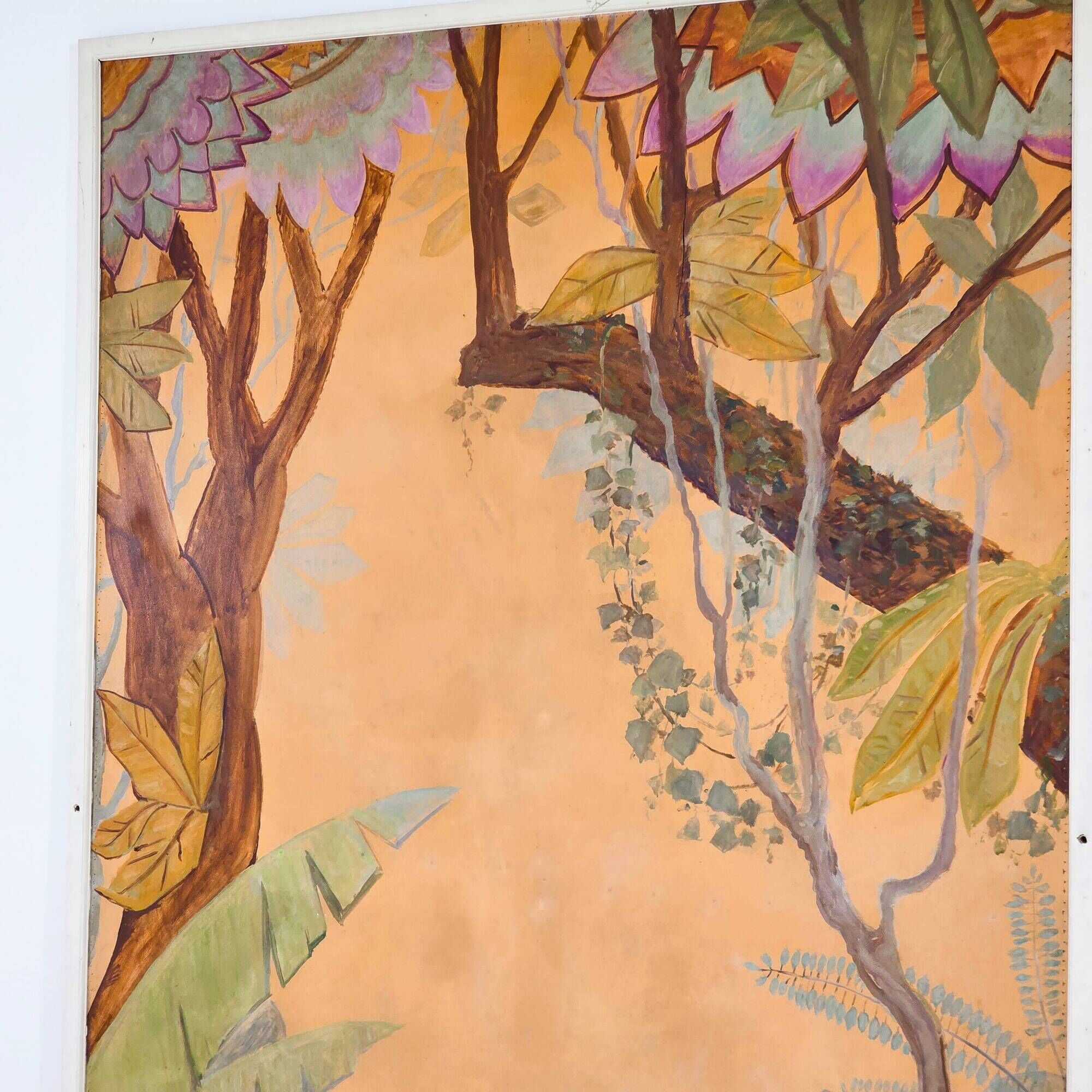 Art Deco panel painting signed P. Tavitian from the 1930s.