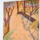 Art Deco panel painting signed P. Tavitian from the 1930s.