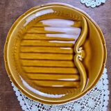 6 Gien earthenware asparagus plates – honey-brown glaze