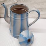 Blue enamelled coffee maker