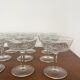 Set of 12 "Arabesque" champagne coupes glass