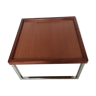Table basse carrée bois & métal