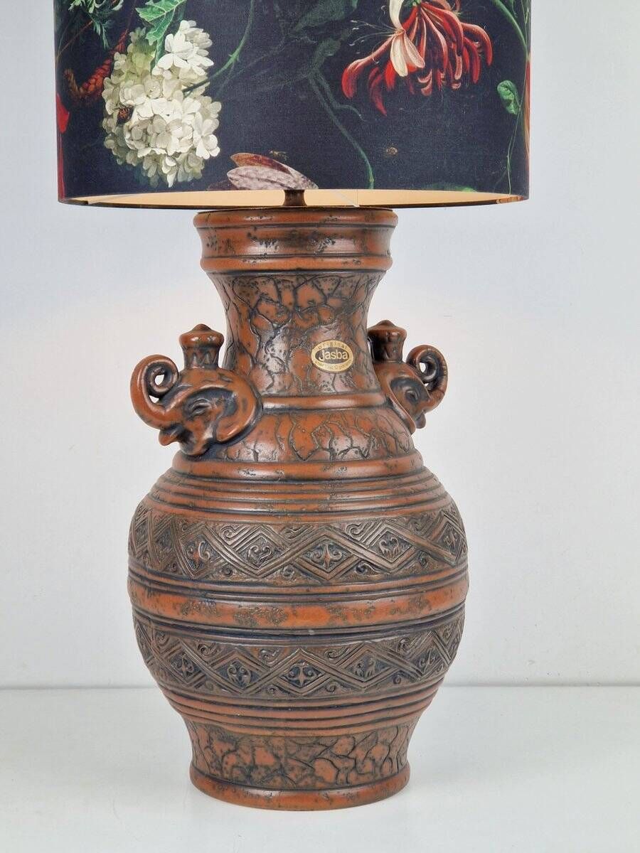 Vintage Fat Lava Ceramic Floor Lamp from Jasba, West-Germany, 1970s