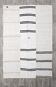 Beige & Black Striped Vintage Kilim Rug, 170x256 Cm