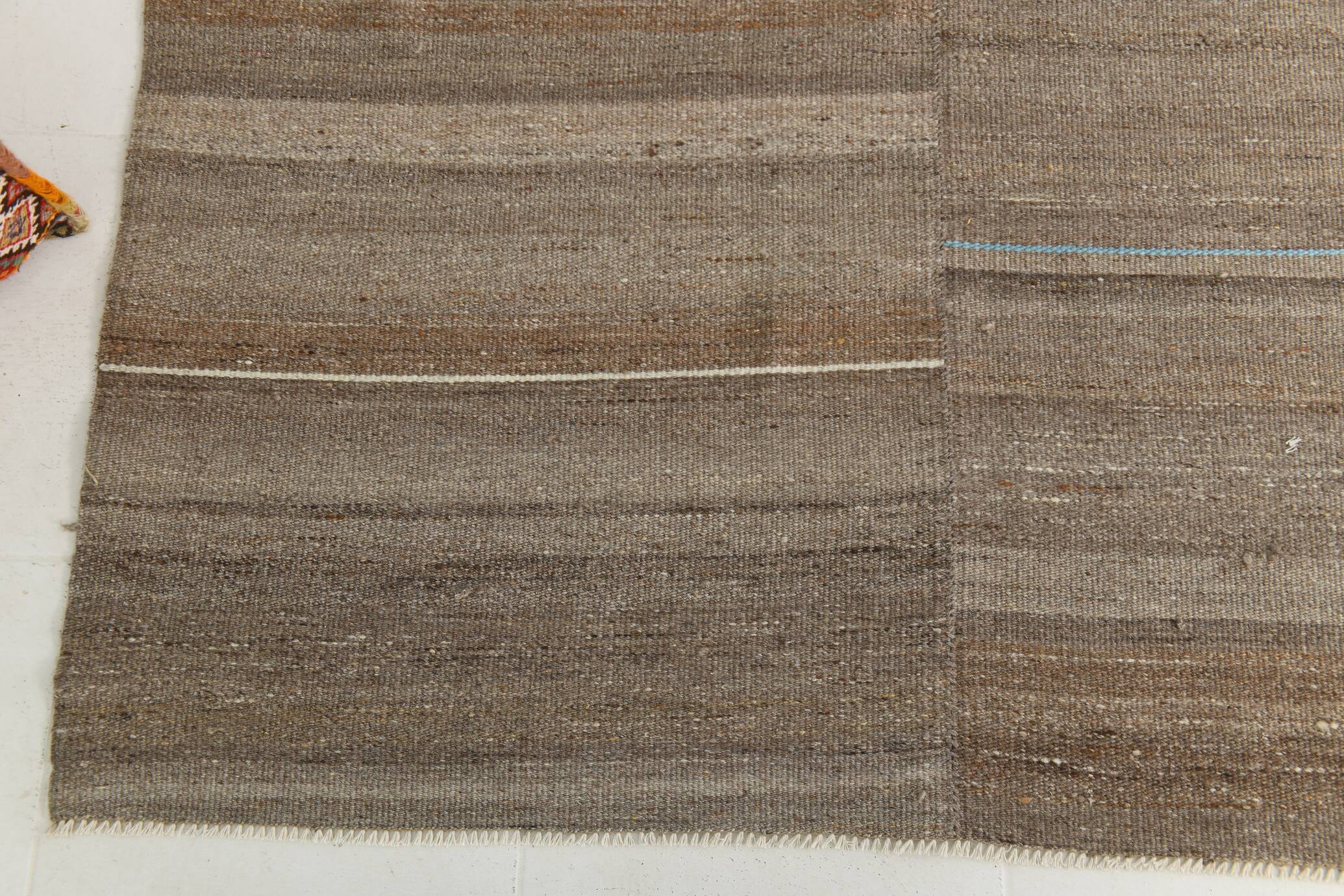 10x13 Turkish Brown & Bronze Handmade Kilim Rug, 303x386Cm