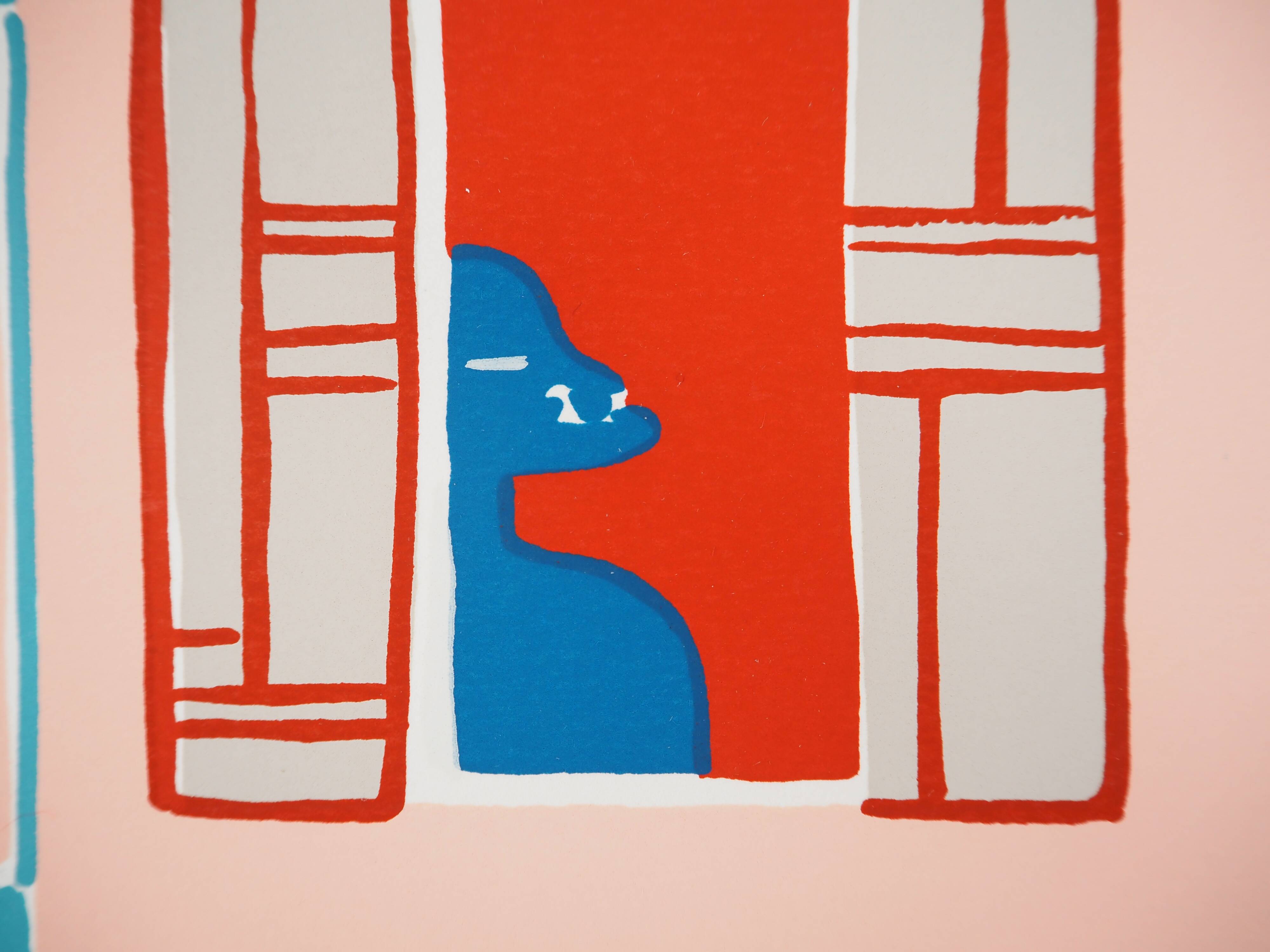 Françoise Gilot : La maison rose, sérigraphie originale