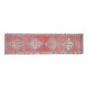 1970s Pink Turkish Handmade Wool Runner Rug, Geometric Motifs 85x328