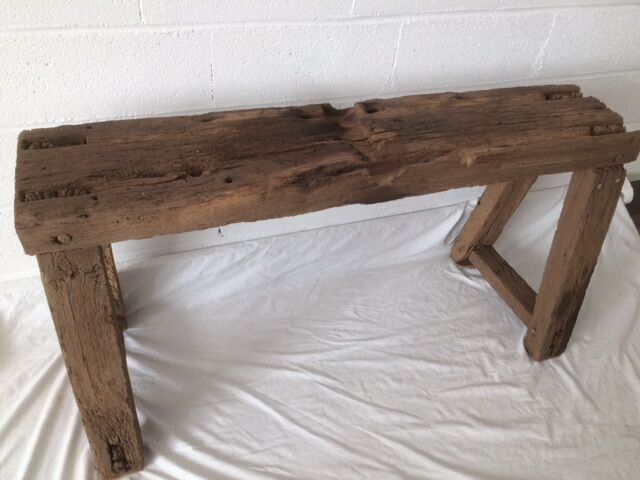 Workbench out of his barn wood
