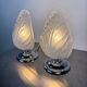 Pair of Art Deco Murano glass table lamps by Barovier & Toso, Italy, 1960s