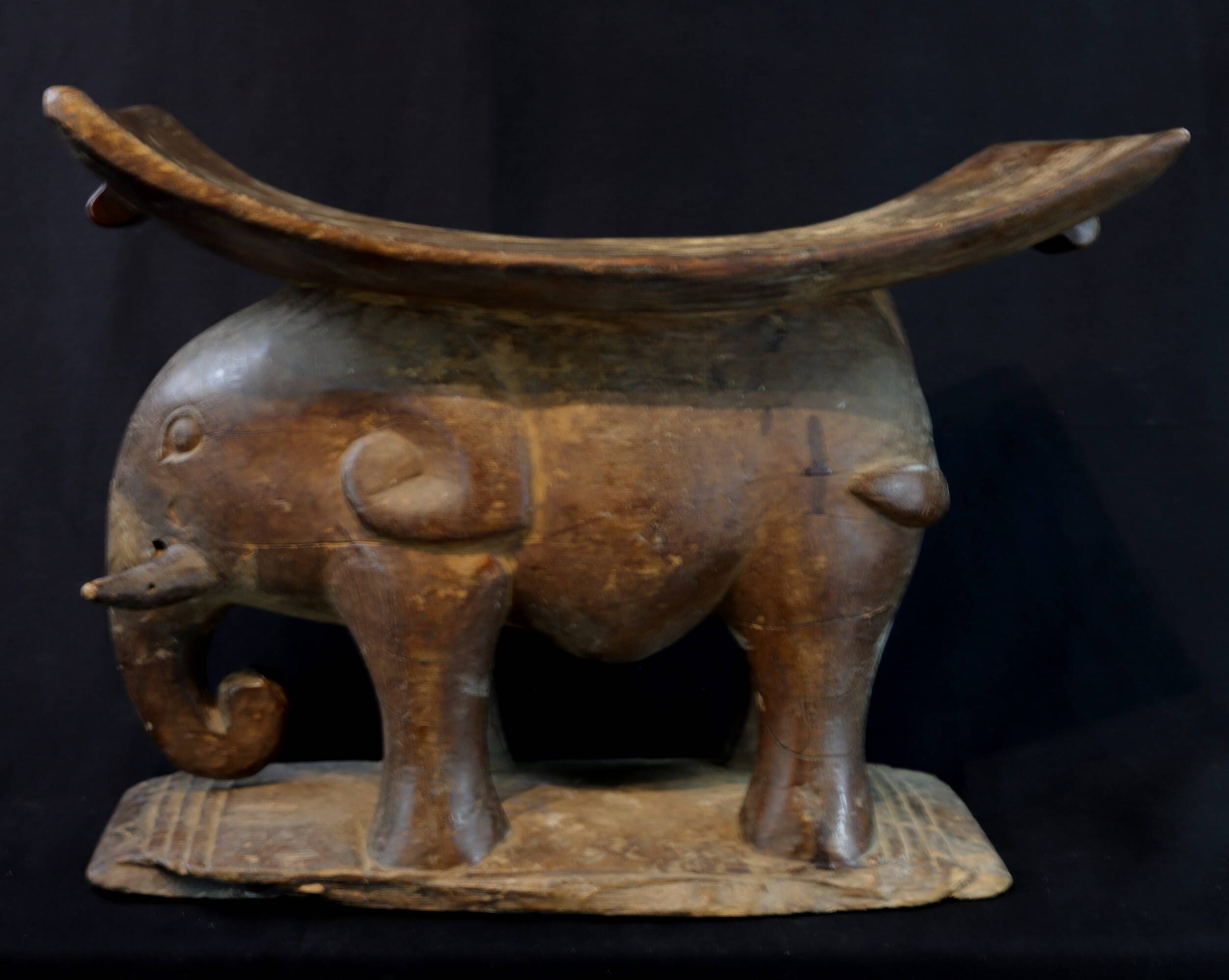 African Art - Old Akan Stool - Ivory Coast
