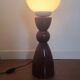 Ceramic and white opaline lamp