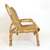 Small Italian rattan sofa from the 60s.