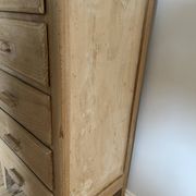 Chiffonnier vintage en pin brut – 5 tiroirs