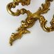 Antique pair of double-light brass wall sconces, 1960s