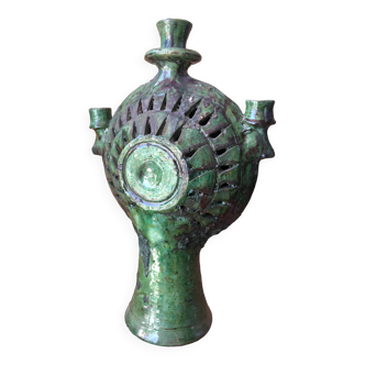 Tamegroute pottery candle holder
