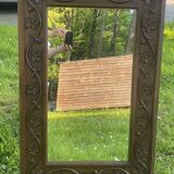 Large carved wooden mirror in Art Nouveau style
