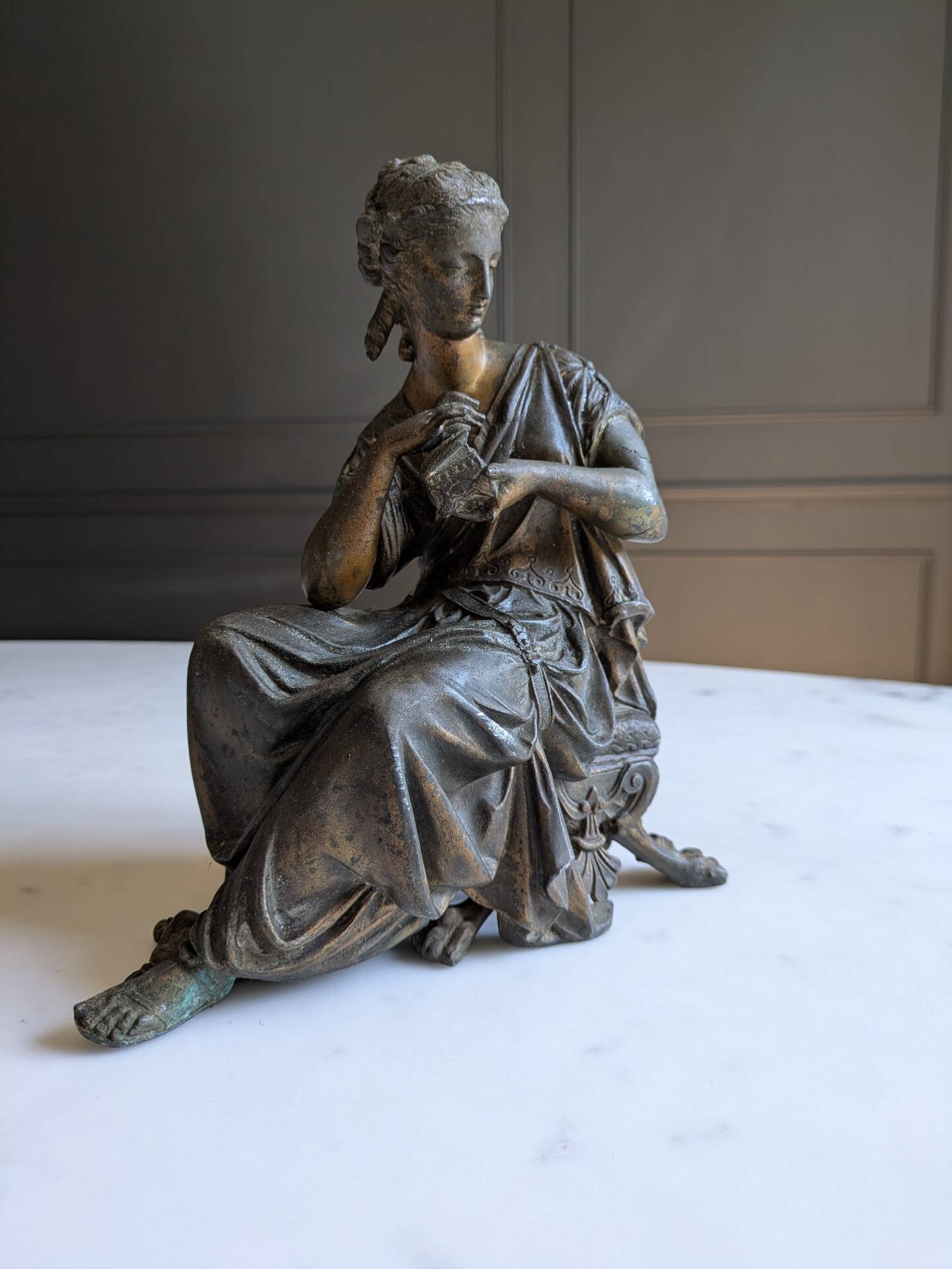 Antique Napoleon III regule statuette