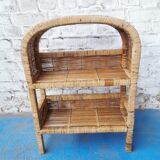 Vintage rattan shelf