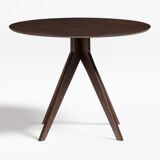 Round table tripod dark wood