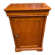 Wooden side table with drawer and storage, Louis Philippe style.