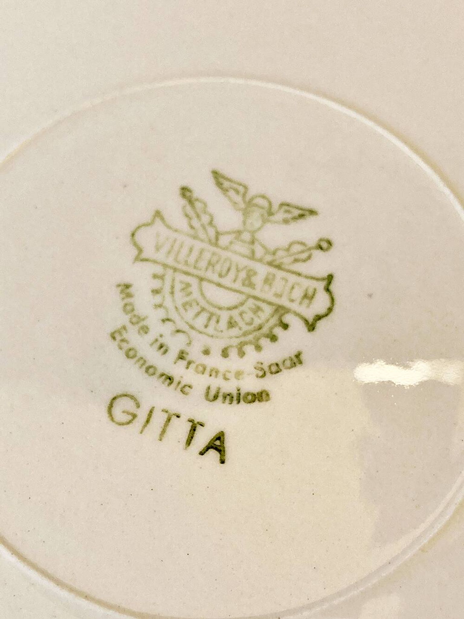 Villeroy & Bosch dessert dish, Gitta model, 1940s-1950s