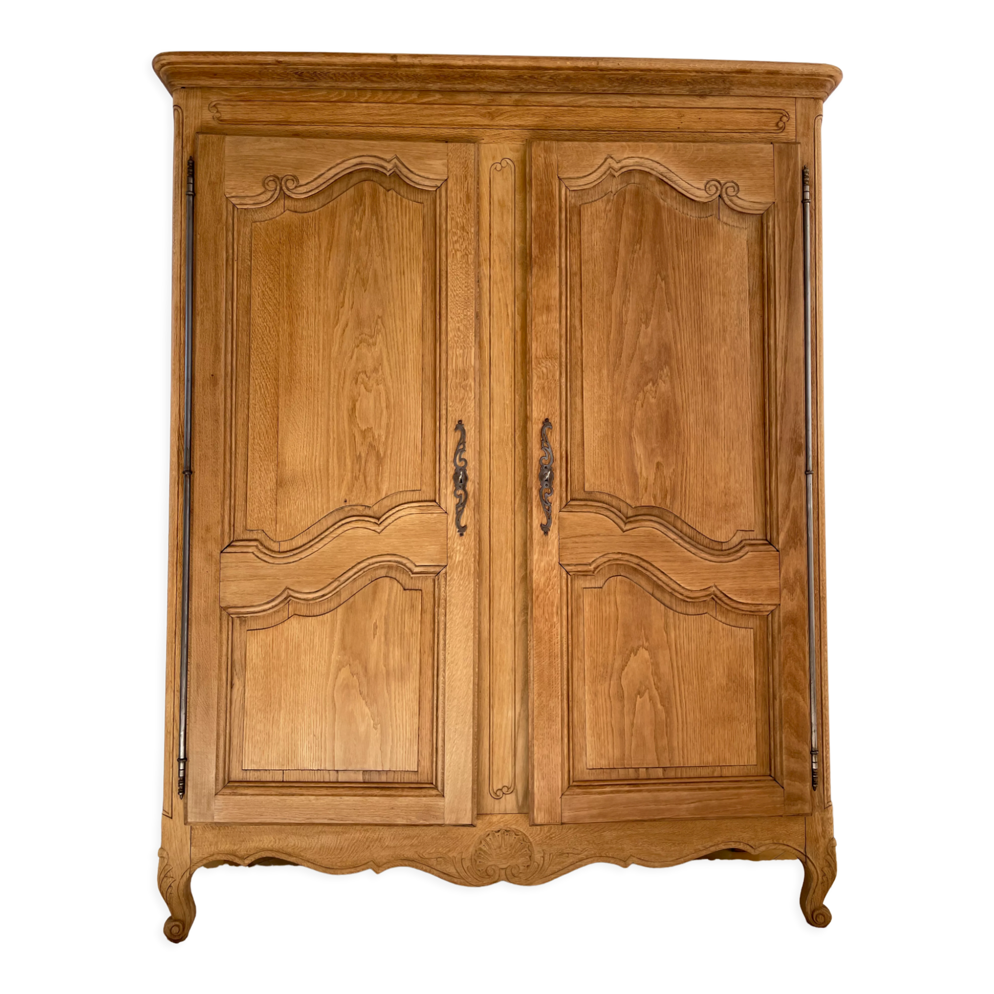 Vintage raw wood cabinet