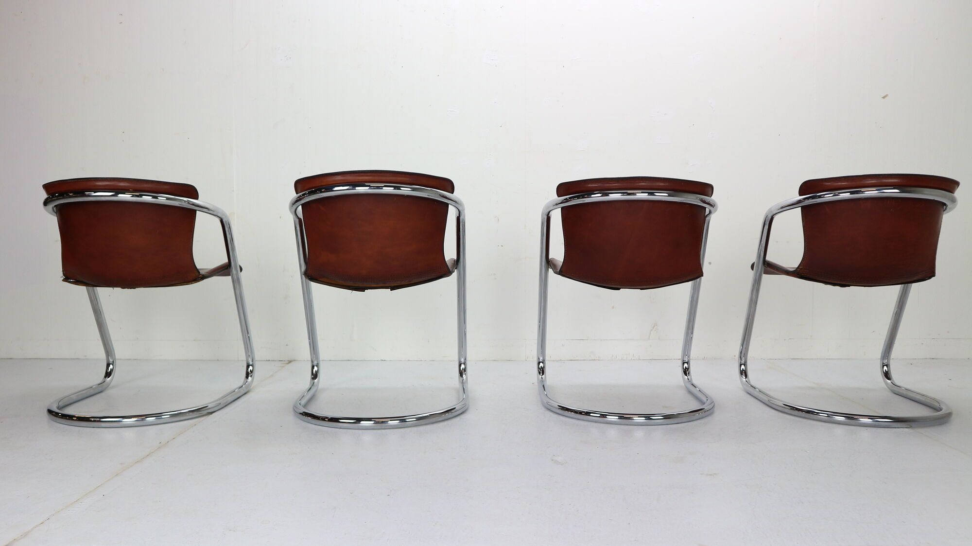 Set of 4 chairs for Cidue, 1970s, Italy