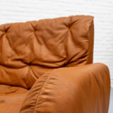 Italian Cognac Leather Bonacina Armchair 1970s