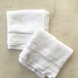 Duo of openwork linen pillowcases