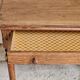 Desk, pine table, turned wooden legs, vintage, 70s